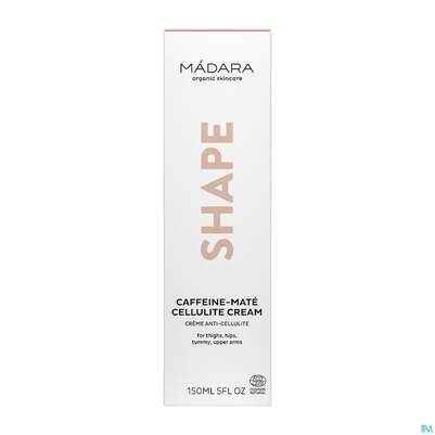 Sie sehen eine Packung Madara Shape Cellulite Cream Caffeine-mate 150ml, Produktbild: 01 Madara Shape Cellulite Cream Caffeine-mate 150ml, A-Nr.: 5437641 - 01