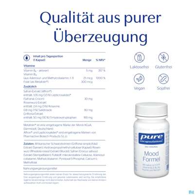 Sie sehen eine Packung Pure Encapsulations Kapseln Mood Formel Mof3a 30st, Produktbild: 05 Pure Encapsulations Kapseln Mood Formel Mof3a 30st, A-Nr.: 5828040 - 05