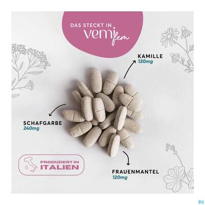 Sie sehen eine Packung Vemifem Lutschtabl 21st, Produktbild: 11 Vemifem Lutschtabl 21st, A-Nr.: 5937711 - 11