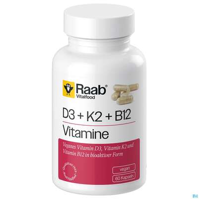 Vitamin D3+k2+b12 Kapseln Raab 60st, A-Nr.: 5871811 - 02