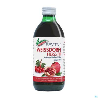 Weissdorn Herz+fit Granatapfel Revital Alkoholfrei Kraeuter Fruechte 330ml, A-Nr.: 3725790 - 04