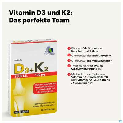 D3+k2 Tabl 2000ie +100ug 120st, A-Nr.: 5296100 - 08