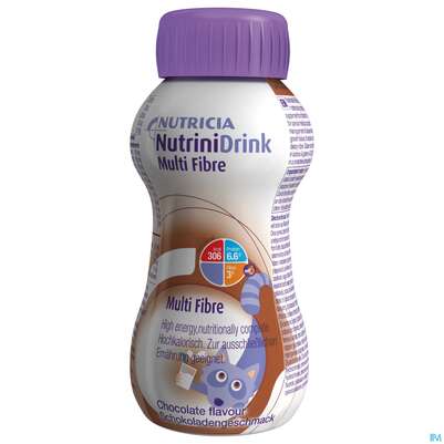 Nutrini/drink Flasche Multifibre 200ml Schokolade 24st, A-Nr.: 3274666 - 02