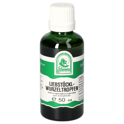 Sie sehen eine Packung LIEBSTOECKLWURZEL TROPFEN 50Ml, Produktbild: 01 LIEBSTOECKLWURZEL TROPFEN 50Ml, A-Nr.: 4484549 - 01