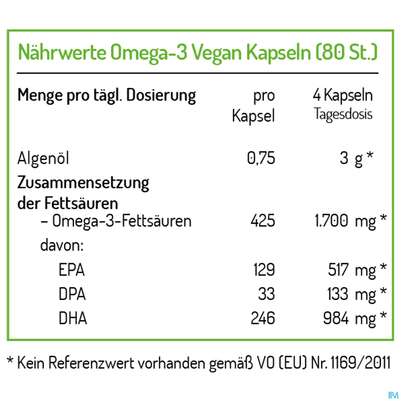 Sie sehen eine Packung Omega -3 Norsan Kapseln/vegan/pflanz. Algenoel,hochd. 80st, Produktbild: 04 Omega -3 Norsan Kapseln/vegan/pflanz. Algenoel,hochd. 80st, A-Nr.: 5475162 - 04