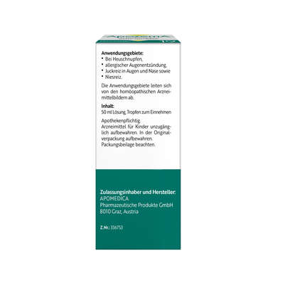 Apozema® Nr. 19 Heuschnupfen-Tropfen, A-Nr.: 0987791 - 06