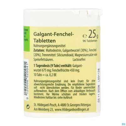 Sie sehen eine Packung Biofit Hild Tabs Pilogal Pl 25g, Produktbild: 04 Biofit Hild Tabs Pilogal Pl 25g, A-Nr.: 2777804 - 04
