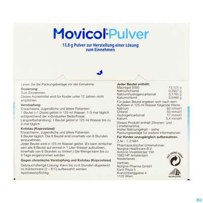 Movicol Pulver Stick 10st, A-Nr.: 5525753 - 02