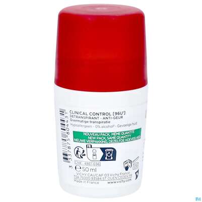 Vichy Deodorant Antitranspirant/roll-on Clinical Contr 96h 50ml, A-Nr.: 5571575 - 06