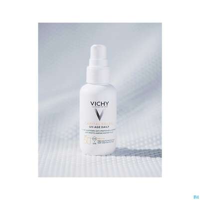 Sie sehen eine Packung Sonnenprodukte Vichy/capital Soleil Gesichtscreme Uv-age Lsf50+ 40ml, Produktbild: 05 Sonnenprodukte Vichy/capital Soleil Gesichtscreme Uv-age Lsf50+ 40ml, A-Nr.: 5360950 - 05