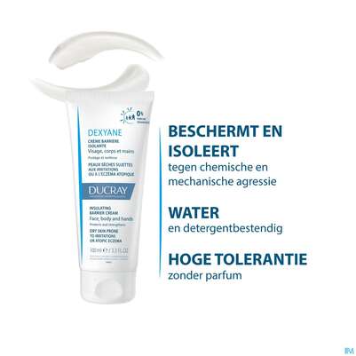 Sie sehen eine Packung Ducray Dexyane Schützende Barriere-creme 100ml, Produktbild: 20 Ducray Dexyane Schützende Barriere-creme 100ml, A-Nr.: 5413014 - 20