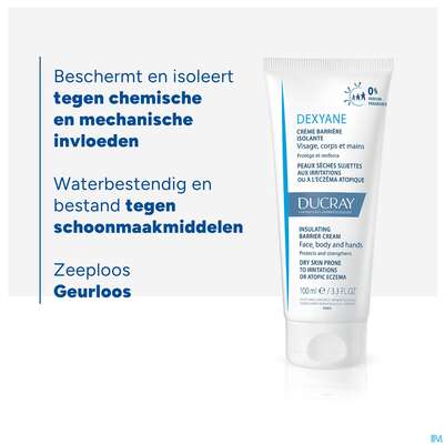 Sie sehen eine Packung Ducray Dexyane Schützende Barriere-creme 100ml, Produktbild: 26 Ducray Dexyane Schützende Barriere-creme 100ml, A-Nr.: 5413014 - 26