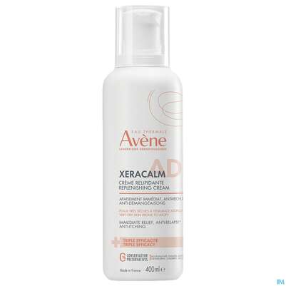 Sie sehen eine Packung Avène Xeracalm A.d Rückfettende Creme 400ml, Produktbild: 04 Avène Xeracalm A.d Rückfettende Creme 400ml, A-Nr.: 4942897 - 04
