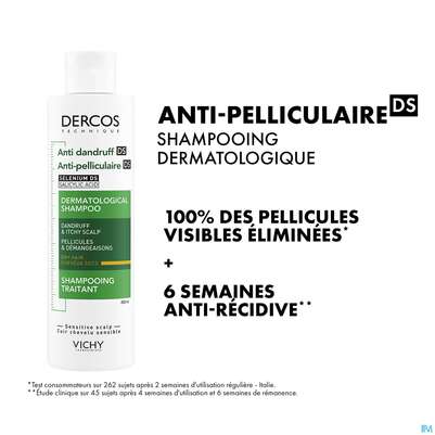 Shampoon Vichy/dercos Anti-schuppen Pflege Trockenes Haar Neu 200ml, A-Nr.: 4357414 - 27