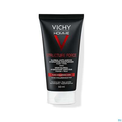 Sie sehen eine Packung Vichy Homme Structure Force Care 50ml, Produktbild: 01 Vichy Homme Structure Force Care 50ml, A-Nr.: 5054348 - 01