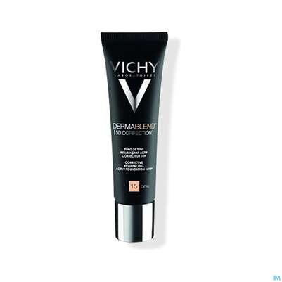 Sie sehen eine Packung Vichy Dermablend 3d Coverflow 15 Opal 30ml, Produktbild: 01 Vichy Dermablend 3d Coverflow 15 Opal 30ml, A-Nr.: 4089729 - 01
