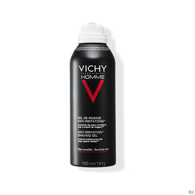Sie sehen eine Packung Rasiercreme,-seife,-wasser Vichy Homme Rasiergel Anti-hautirritierend 150ml, Produktbild: 03 Rasiercreme,-seife,-wasser Vichy Homme Rasiergel Anti-hautirritierend 150ml, A-Nr.: 3595867 - 03
