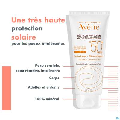 Sie sehen eine Packung Avène Mineralische Sonnencreme Spf 50+ 50ml, Produktbild: 21 Avène Mineralische Sonnencreme Spf 50+ 50ml, A-Nr.: 2993407 - 21