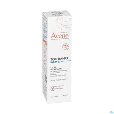 Sie sehen eine Packung Avene Tolerance/hydra-10 Creme 40ml, Produktbild: 03 Avene Tolerance/hydra-10 Creme 40ml, A-Nr.: 5675702 - 03