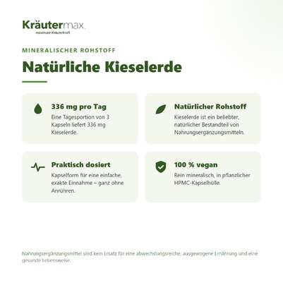 Sie sehen eine Packung Kieselerde Kapseln 90 Stück, Produktbild: 02 Kieselerde Kapseln 90 Stück, A-Nr.: 4849382 - 02