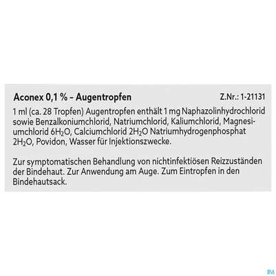 Aconex Augentropfen 10ml, A-Nr.: 1304541 - 05