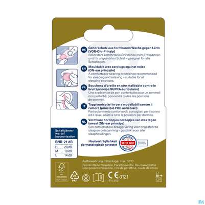 Sie sehen eine Packung Ohrenschutz Ohropax Classic Ohrstoepsel Wachs Gerx1 20st, Produktbild: 05 Ohrenschutz Ohropax Classic Ohrstoepsel Wachs Gerx1 20st, A-Nr.: 1625682 - 05