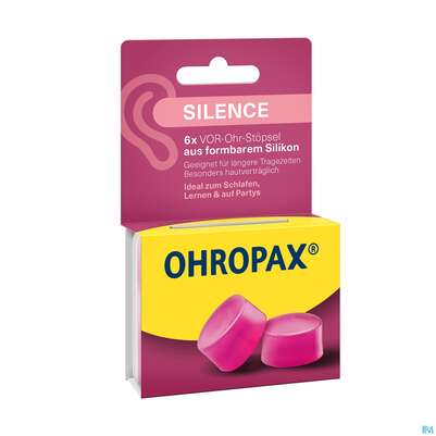 Ohrenschutz Ohropax/silence Silicon G.laerm/wasser/wind Pink 6st, A-Nr.: 3036725 - 05