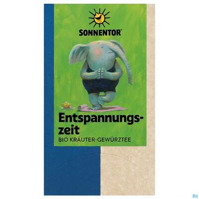 Sie sehen eine Packung Sonnentor Tee/bio Entspannungszeit 02317 18st, Produktbild: 01 Sonnentor Tee/bio Entspannungszeit 02317 18st, A-Nr.: 5742321 - 01
