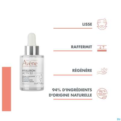 Sie sehen eine Packung Avene Hyaluron Activ B3 Serum 30ml, Produktbild: 11 Avene Hyaluron Activ B3 Serum 30ml, A-Nr.: 5693249 - 11