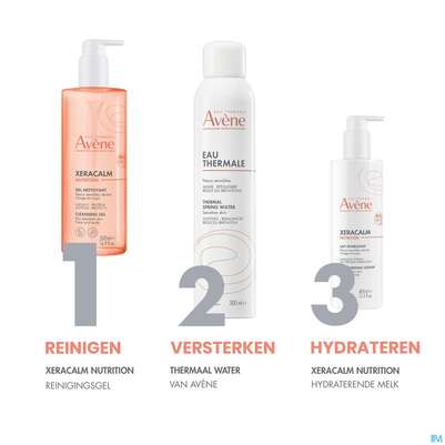 Sie sehen eine Packung Avene Xeracalm Nutrition Duschgel 500ml, Produktbild: 12 Avene Xeracalm Nutrition Duschgel 500ml, A-Nr.: 5745176 - 12