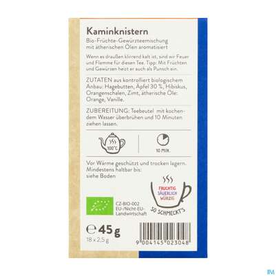 Sonnentor Fruechte-/gewuerz Tee Kaminknistern Bio 02304 18st, A-Nr.: 4039387 - 05