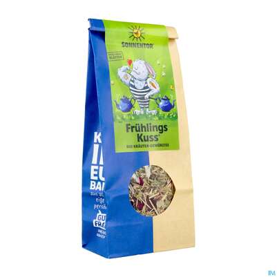 Sie sehen eine Packung Sonnentor Kraeutertee/bio Fruehlingskuss 00974 80g, Produktbild: 04 Sonnentor Kraeutertee/bio Fruehlingskuss 00974 80g, A-Nr.: 3291096 - 04