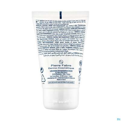 Sie sehen eine Packung Ducray Hidrosis Control Hidrosis Control Creme Für Gesicht, Hände Und Füße 50ml, Produktbild: 09 Ducray Hidrosis Control Hidrosis Control Creme Für Gesicht, Hände Und Füße 50ml, A-Nr.: 5607362 - 09