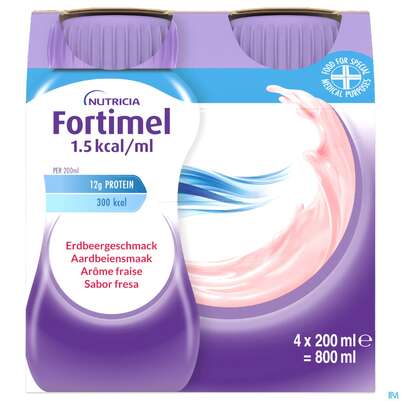 Fortimel 1.5kcal 200ml Erdbeere 4st, A-Nr.: 3237530 - 04