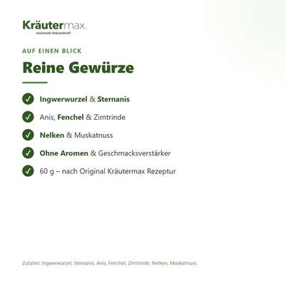 Nussschnaps Gewürz Ansatz Mischung für 2 Liter 60 g, A-Nr.: 4514807 - 03
