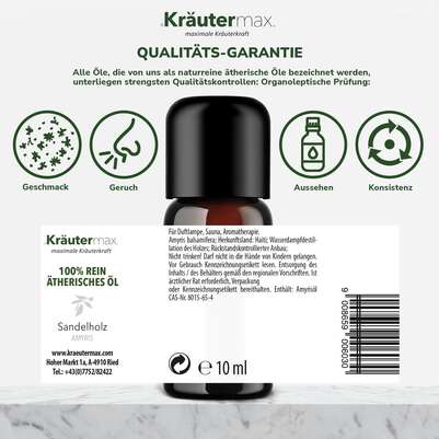 Sie sehen eine Packung Sandelholz Amyris Öl 10 ml, Produktbild: 06 Sandelholz Amyris Öl 10 ml, A-Nr.: 4732154 - 06