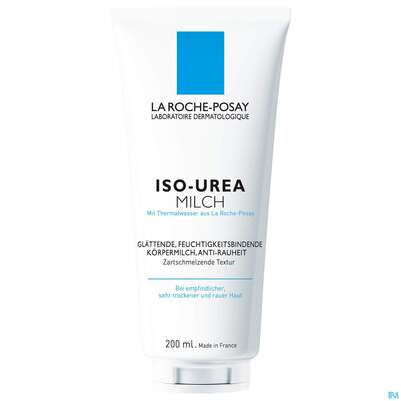 Sie sehen eine Packung La Roche Posay Koerperpflege Iso-urea Milch Hautglaettend 200ml, Produktbild: 01 La Roche Posay Koerperpflege Iso-urea Milch Hautglaettend 200ml, A-Nr.: 3061172 - 01