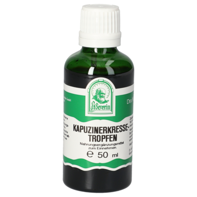 Sie sehen eine Packung KAPUZINERKRESSE TROPFEN 50 ML, Produktbild: 01 KAPUZINERKRESSE TROPFEN 50 ML, A-Nr.: 5695567 - 01