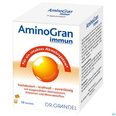 Sie sehen eine Packung Amino Granulat Immun Briefchen Dr.grandel Nr 2199 14st, Produktbild: 02 Amino Granulat Immun Briefchen Dr.grandel Nr 2199 14st, A-Nr.: 3403922 - 02