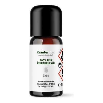 Sie sehen eine Packung Zirben Öl 10 ml, Produktbild: 01 Zirben Öl 10 ml, A-Nr.: 4514954 - 01