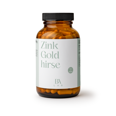 Sie sehen eine Packung Bioflora LAB Zink Goldhirse Kapseln 180 ST, Produktbild: 01 Bioflora LAB Zink Goldhirse Kapseln 180 ST, A-Nr.: 5889314 - 01