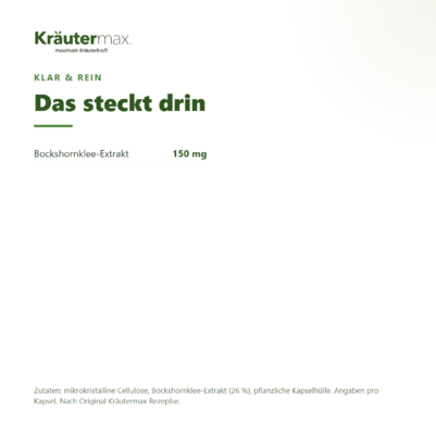 Sie sehen eine Packung Bockshornklee Kapseln 60 Stück, Produktbild: 03 Bockshornklee Kapseln 60 Stück, A-Nr.: 4849293 - 03