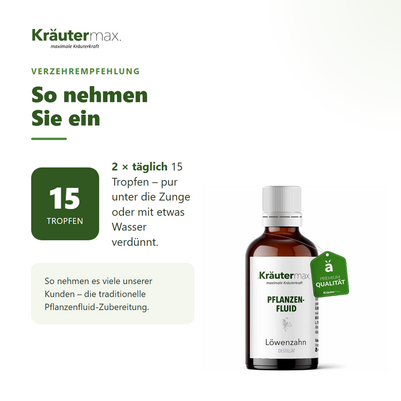 Sie sehen eine Packung Löwenzahn Tropfen Fluid 50 ml, Produktbild: 05 Löwenzahn Tropfen Fluid 50 ml, A-Nr.: 4317797 - 05