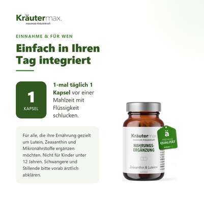Zeaxanthin &amp; Lutein+ Kapseln 60 Stück, A-Nr.: 5942178 - 04