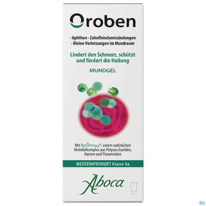 Sie sehen eine Packung Aboca Mundgel Aphthen +zahnfleisch- Entzuendung Ab 3jahren 15ml, Produktbild: 01 Aboca Mundgel Aphthen +zahnfleisch- Entzuendung Ab 3jahren 15ml, A-Nr.: 6027112 - 01