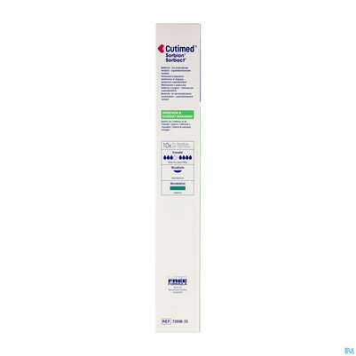 Cutimed Sorbion Sorbact Steril Bakterienbind.+absorb. Wundauflage 10x20cm 72698 10st, A-Nr.: 4750229 - 10