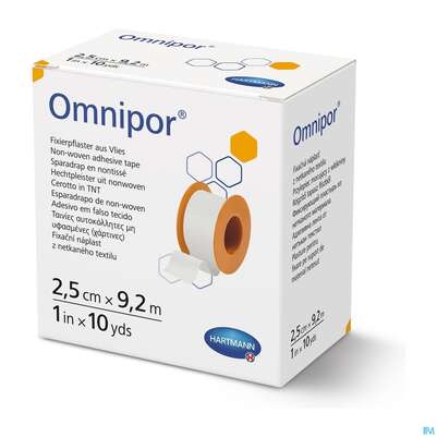 Sie sehen eine Packung Fixierpflaster Omnipor 9,2mx 2,5cm 1st, Produktbild: 02 Fixierpflaster Omnipor 9,2mx 2,5cm 1st, A-Nr.: 4582358 - 02