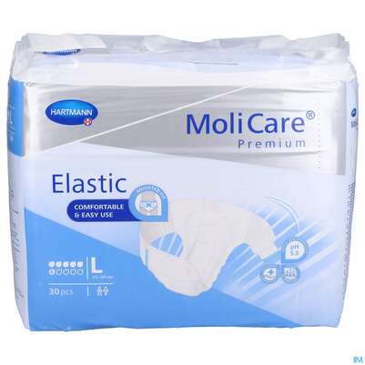 Inkontinenz Molicare Premium/elastic 6 Tropfen 110-150cm L 30st, A-Nr.: 4996657 - 01
