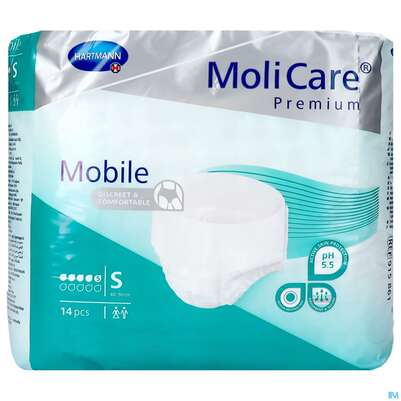 Inkontinenz Molicare Premium/mobile/ 5d Gruen S 60-90cm 5 Tro 14st, A-Nr.: 3094438 - 01