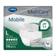 Sie sehen eine Packung Inkontinenz Molicare Premium/mobile/5 Tropfen Gruen L 100-150cm 14st, Produktbild: 02 Inkontinenz Molicare Premium/mobile/5 Tropfen Gruen L 100-150cm 14st, A-Nr.: 2724854 - 02